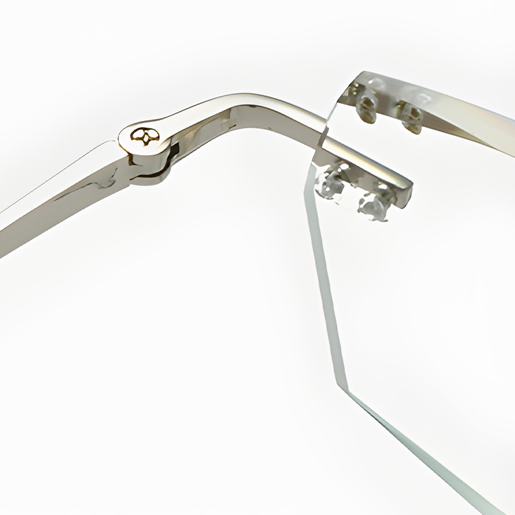 ツーポイントリムレス老眼鏡｜調光ブルーライトカット｜エレガントで控えめ | Rimless Photo - 商品画像 4/6