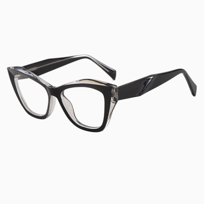 【小顔効果・やわらかな華やかさ】Eterlens 老眼鏡 おしゃれ キャットアイ 幾何学メガネ | TR超軽量フレーム | ブルーライトカット・レディース - 商品画像 1/10 (CatEye BlueGuard)