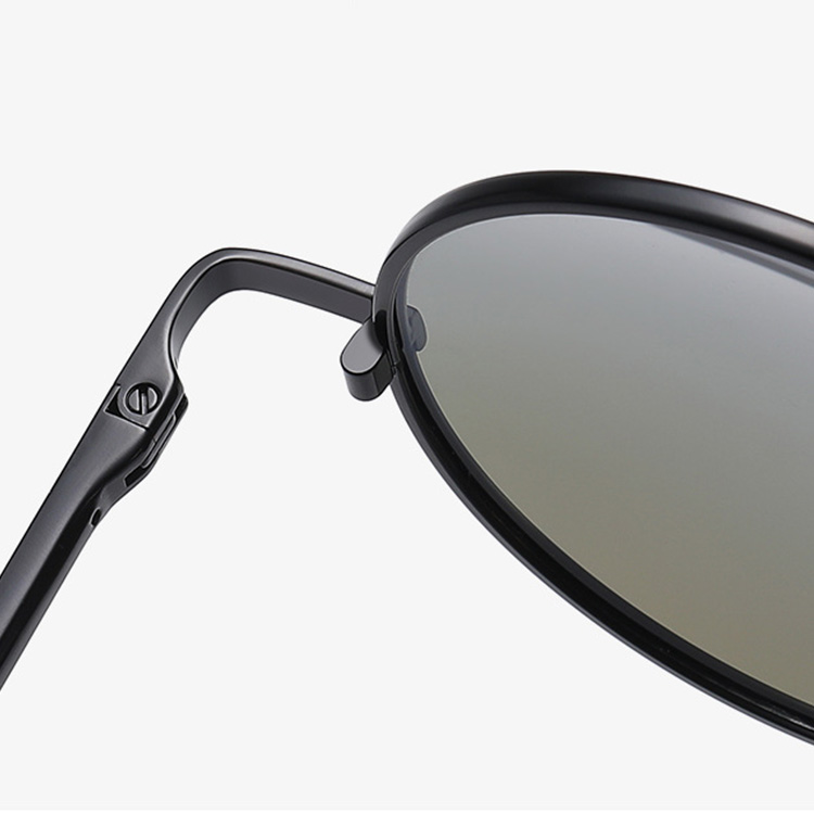 Eterlens | クラシックメタルラウンドフレーム | 折りたたみ  偏光調光 | メンズドライブメガネ-Eterlens