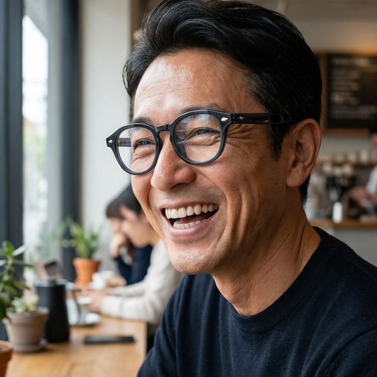 Eterlens│知的なムードを纏うボストン型メガネ