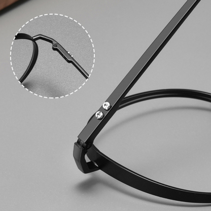 Eterlens｜12g ビッグフレームチタン製ヴィンテージ風メガネ｜度付き対応｜匠の技が光る一本