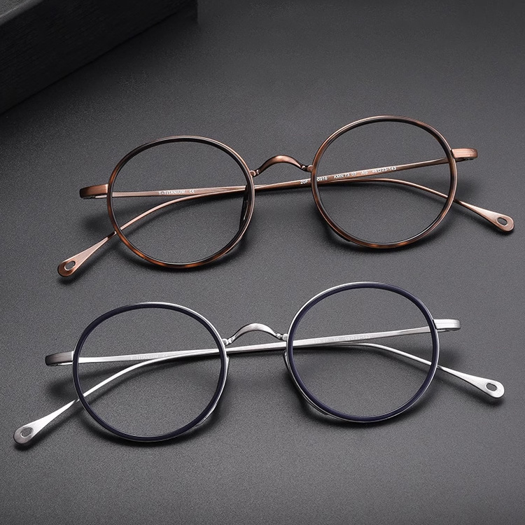 Eterlens｜高級感のあるS型鼻パッド彫刻模様メガネ｜度付き対応｜匠の技が光る一本