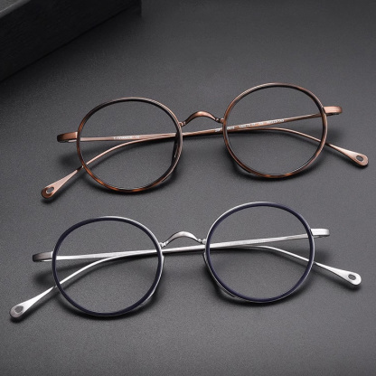 Eterlens｜高級感のあるS型鼻パッド彫刻模様メガネ｜度付き対応｜匠の技が光る一本