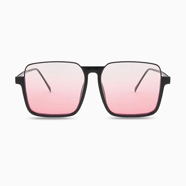 Eterlens｜ビッグフレームチークメガネ｜グラデーションカラーレンズ・UV380｜素顔でも血色感が良い