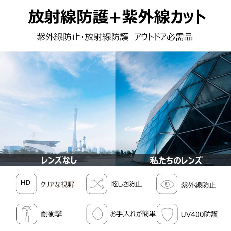 2in1紫外線防止老眼鏡｜ビッグフレーム|シンプルかつエレガント｜PC素材 | Wellington SunReader - 商品画像 7/16