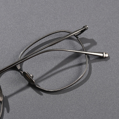 Eterlens｜レトロ風彫刻模様チタンメガネ｜度付き対応｜匠の技が光る一本