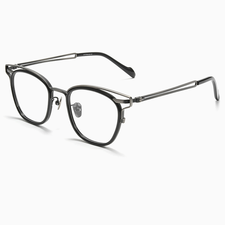 14.2g レトロ感漂う上質なアセテートチタン製メガネ│度付き対応｜匠の技が光る一本 | Wellington RxReady - 商品画像 6/15