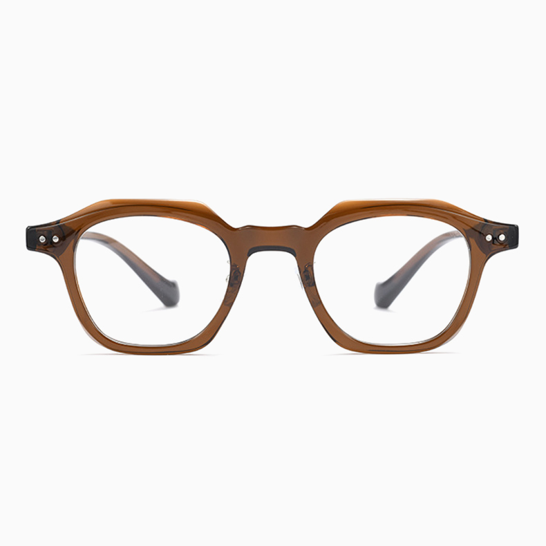 Eterlens｜超軽量アセテート製クラウンパントメガネ｜クラシックな太セル
