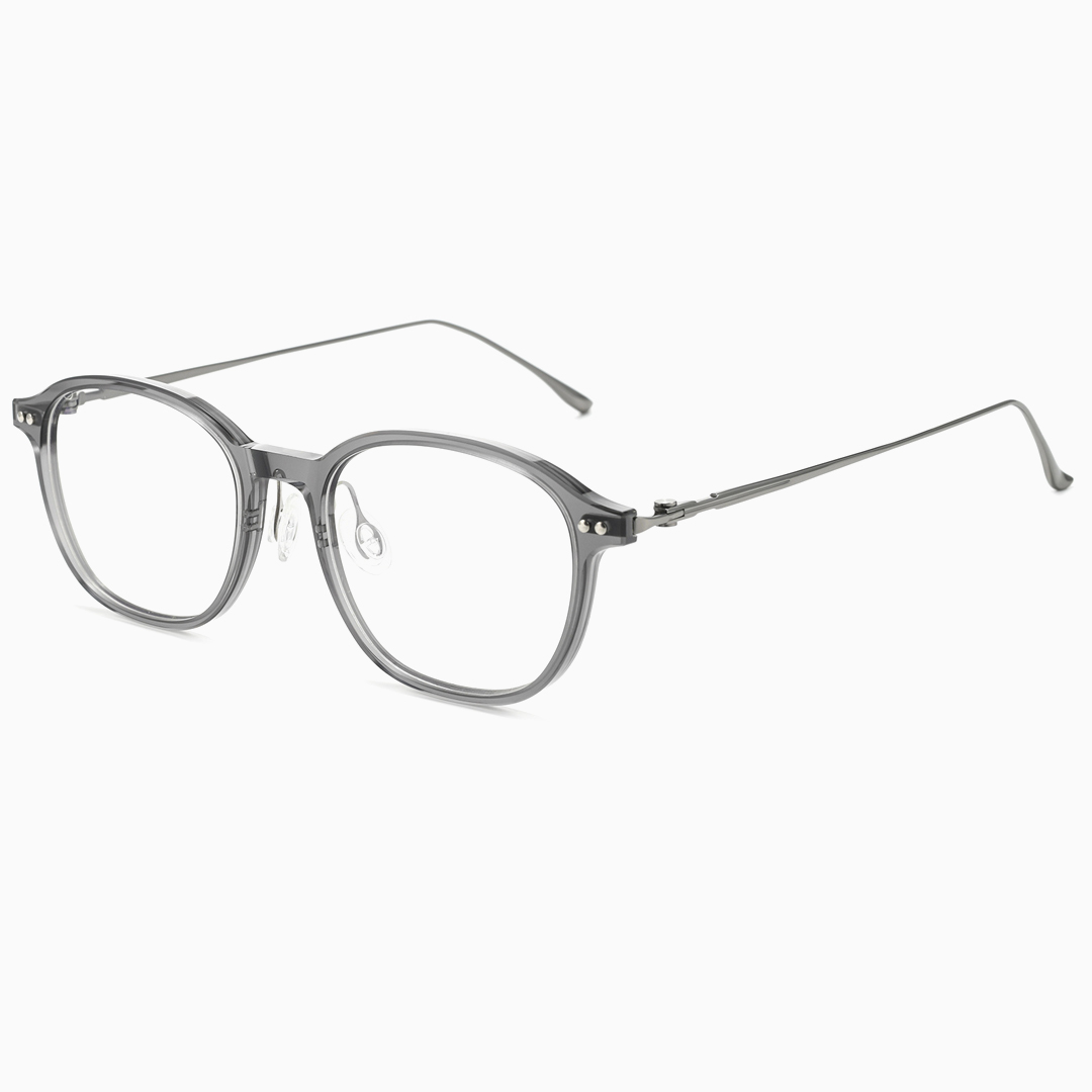 【顔まわりをすっきり見せる】Eterlens 秋色クリアメガネ｜約8.6g軽量｜レトロなオーバルフレーム｜知的で上品な印象｜レンズカスタマイズ対応