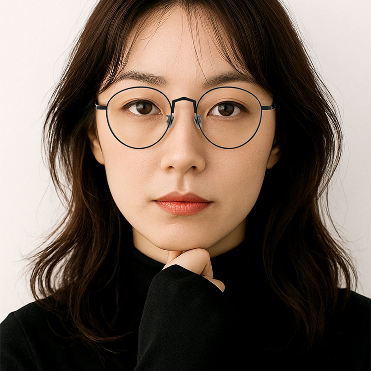 Eterlens 時の円環 H01｜12g ビッグフレームチタン製ヴィンテージ風メガネ｜度付き対応｜匠の技が光る一本 - 商品画像 4/12 (Round RxReady)