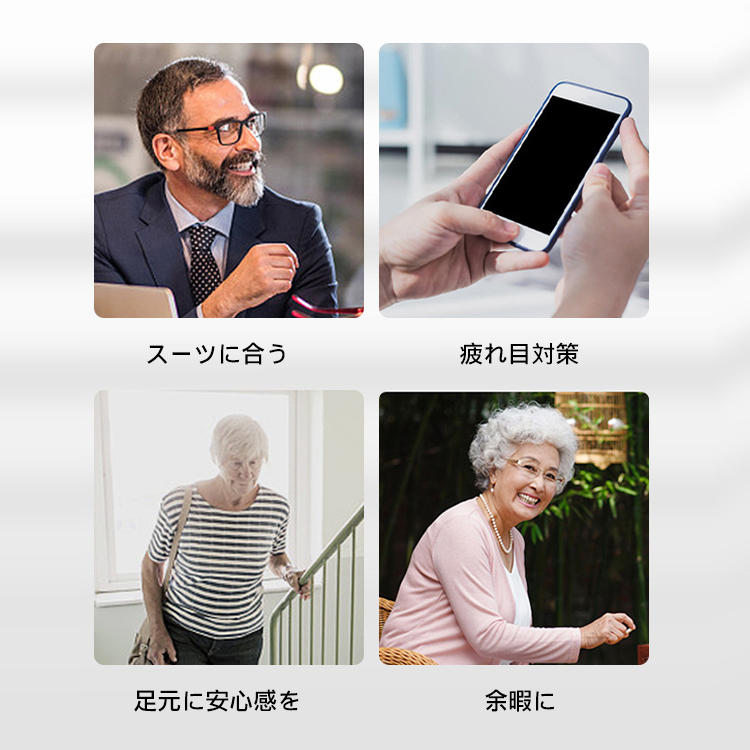 Eterlens ハーフリム遠近両用シニアグラス-Eterlens