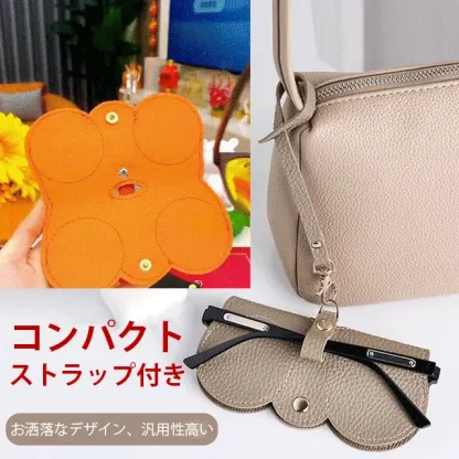 Eterlens ストラップ付きレザーメガネケース-Eterlens