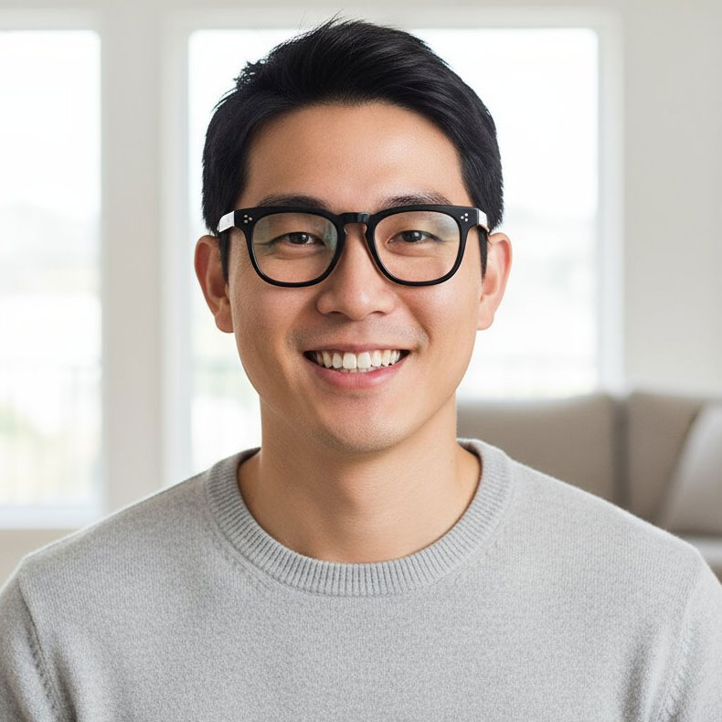 Eterlens 知性の窓｜レトロ感漂う超軽量ウェリントン型メガネ｜上質感あふれる