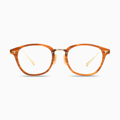 Eterlens|クラシックなボストン型アセテートチタンメガネ|メタルブリッジ|オーダーメイド