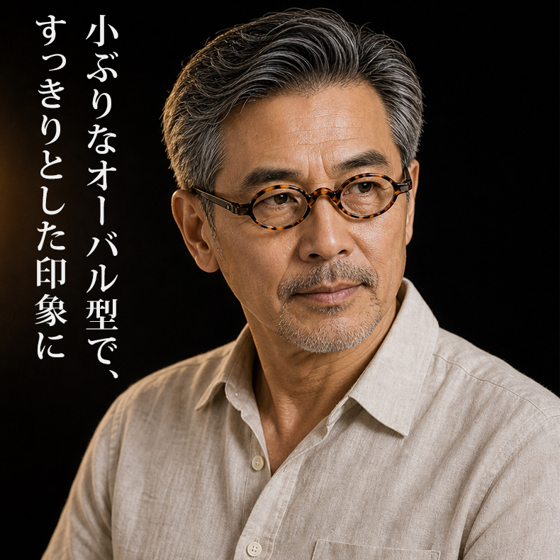 【ヴィンテージ風・オーバル型】Eterlens｜レトロなオーバルフレーム｜21g軽量PC素材｜ブルーライトカット老眼鏡｜書道や読書におすすめ│落ち着いた印象を演出
