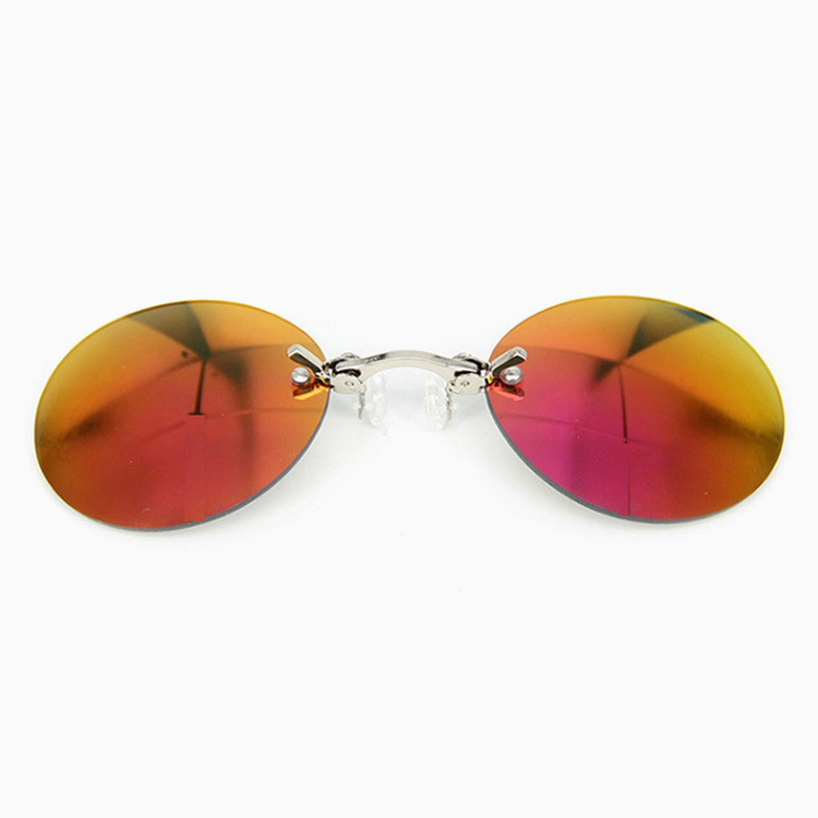 【10g超軽量・テンプルなし】Eterlens | 鼻掛け式・リムレスサングラス【Neo-Clip】| 耳が痛くない |レトロで個性的 | ノーズクリップ・丸メガネ | 上品さ漂う