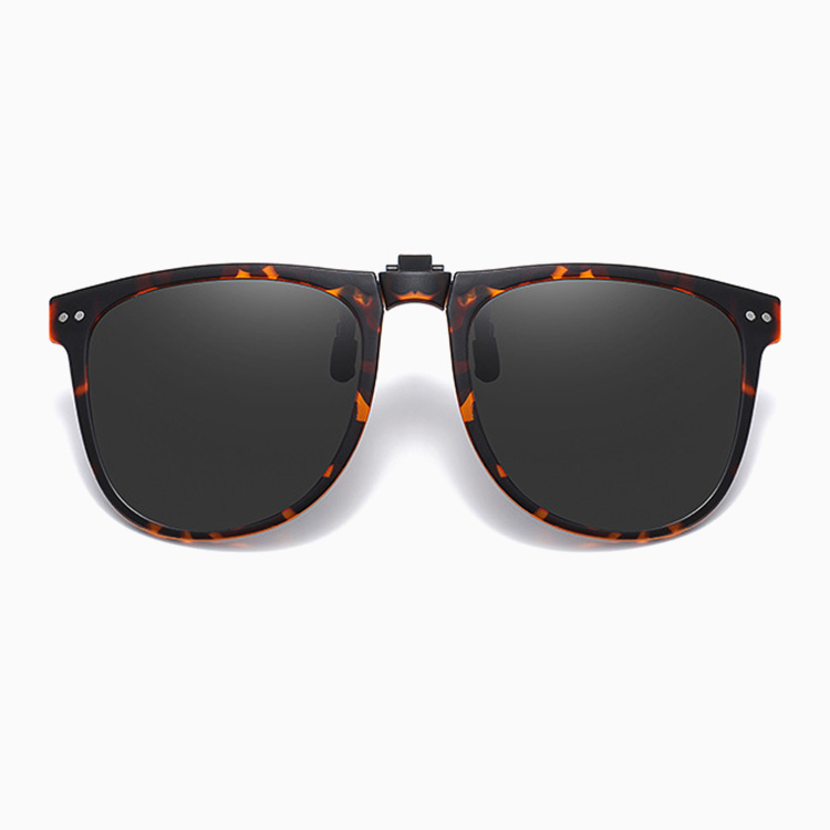 Eterlens｜リベット付きメタルフレーム｜偏光・眩しさ対策｜跳ね上げ式折りたたみクリップオンサングラス