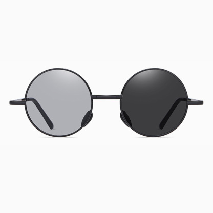 Eterlens | クラシックメタルラウンドフレーム | 折りたたみ  偏光調光 | メンズドライブメガネ-Eterlens