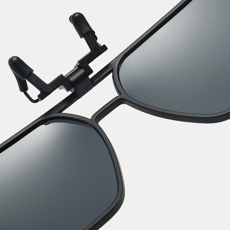 Eterlens｜9.1g ダブルブリッジアビエーター型｜眩しさ対策・調光レンズ｜跳ね上げ式クリップオンドライブメガネ - 商品画像 5/10 (Aviator Polar)