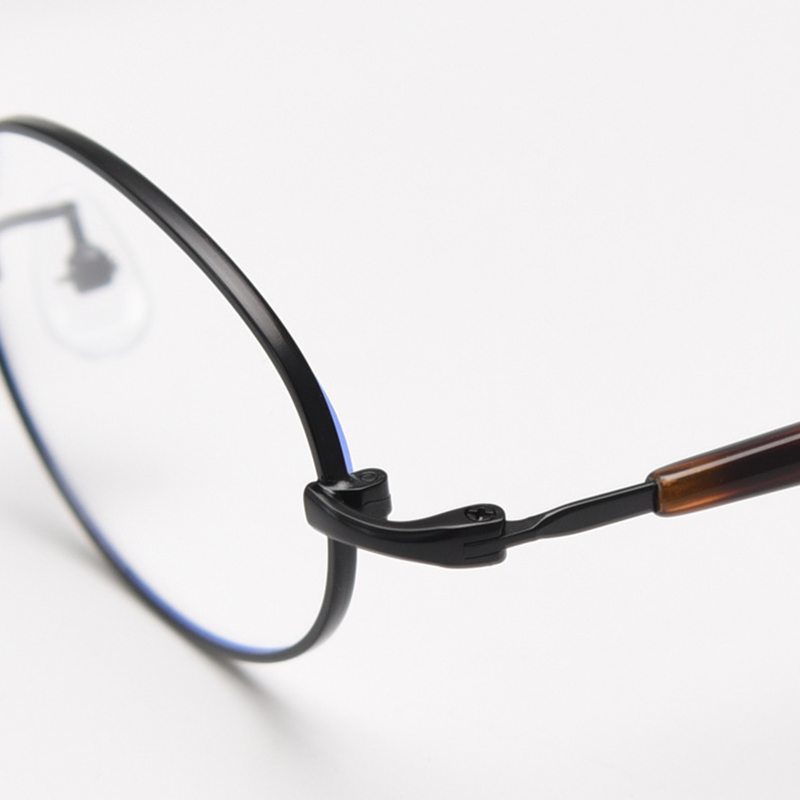 Eterlens|楕円形メタルフレーム|ブルーライトカットで目を守る|レトロ風メガネ