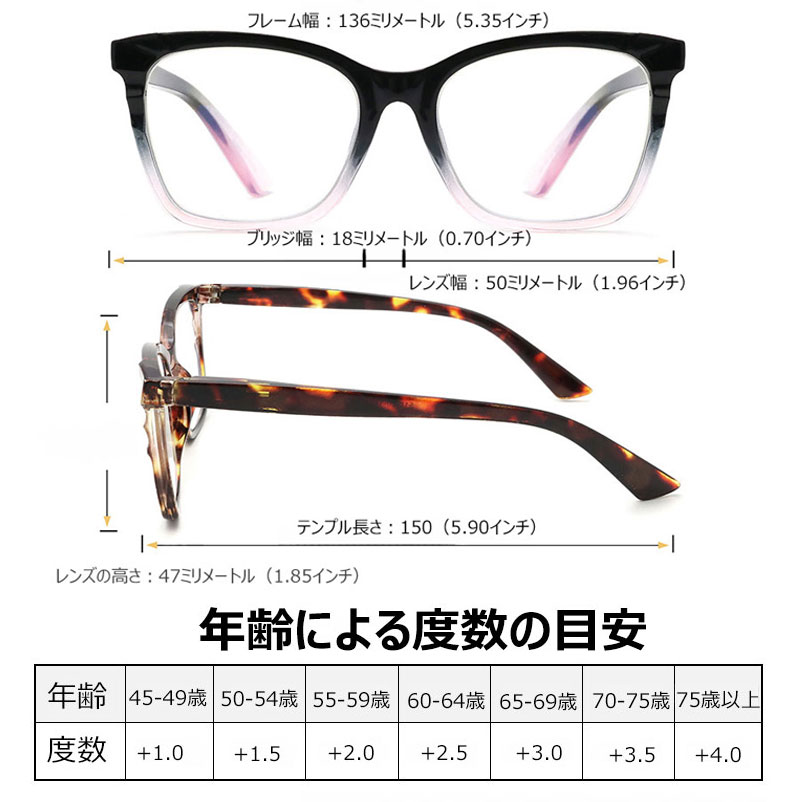 Eterlens キャットアイブルーライトカット老眼鏡  |  クラシックな大きめフレーム  |  女性やリラックスタイムに最適リラックスタイムに最適-Eterlens