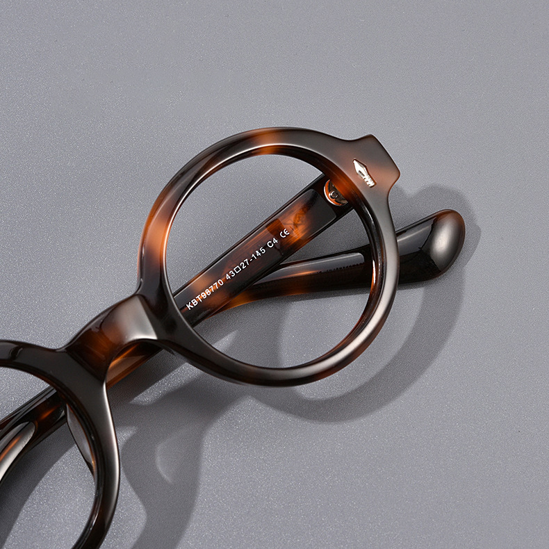 Eterlens｜レトロ風ラウンドフレームアセテート製メガネ｜クラシックファッション｜オーダー