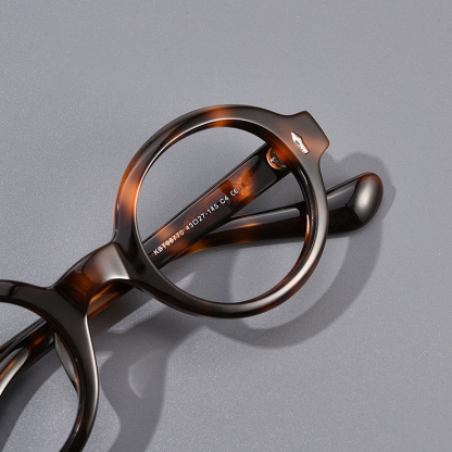 Eterlens｜レトロ風ラウンドフレームアセテート製メガネ｜クラシックファッション｜オーダー