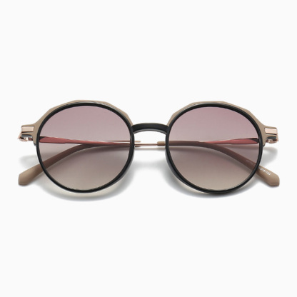 Eterlens  レトロ風ラウンドフレームTR90 | 偏光レンズUV400 | ヒップホップ系サングラス-Eterlens