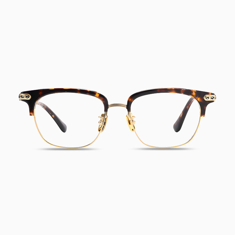 Eterlens | 上質なアセテートチタン製彫刻模様付きメガネ | クラシックレトロ | 丁寧な仕上げ