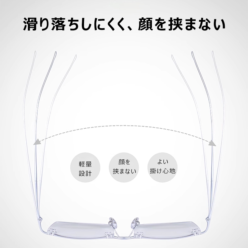 Eterlens 超軽量リムレスブルーライトカット老眼鏡-Eterlens