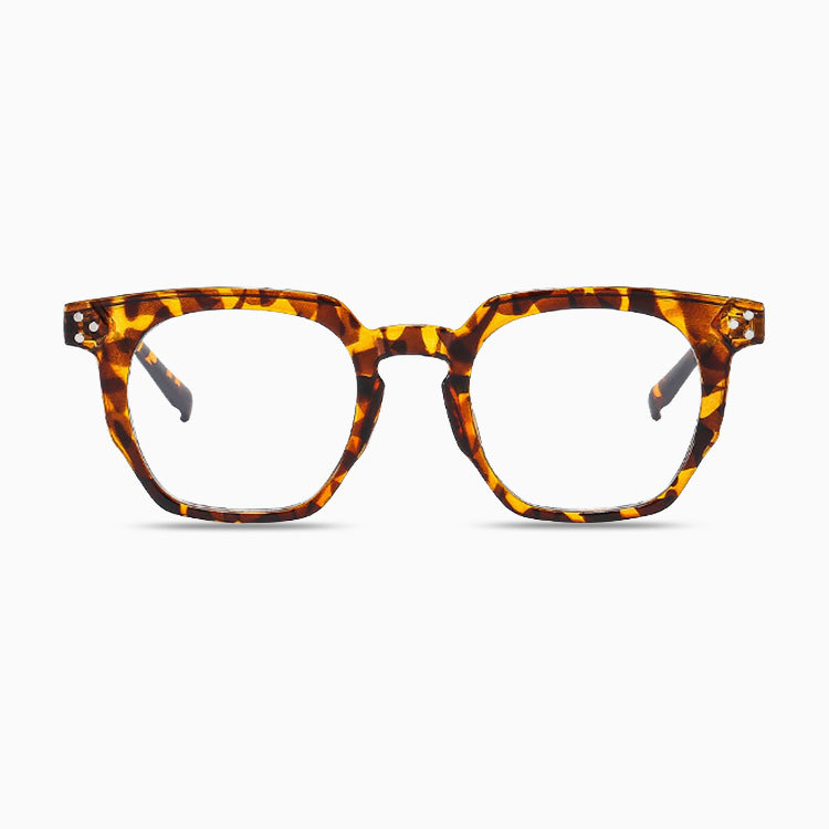 Eterlens  |  リベット付き多角形フレームの樹脂老眼鏡  |  ブルーライトカット  |  レトロスタイル