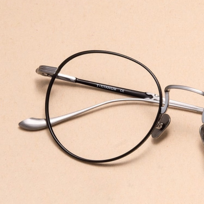 Eterlens｜デザイナーシリーズ超軽量チタンメガネ｜度付き対応｜レトロスタイル