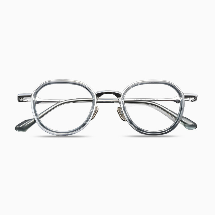 Eterlens | 12.5g  チタン+アセテート縁取り二重構造レトロ風メガネ | 贅沢な工芸 | オーダーメイド