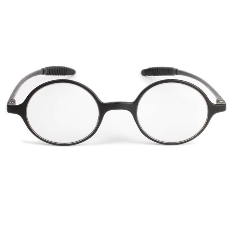 レトロ風ラウンドフレームブルーライト老眼鏡