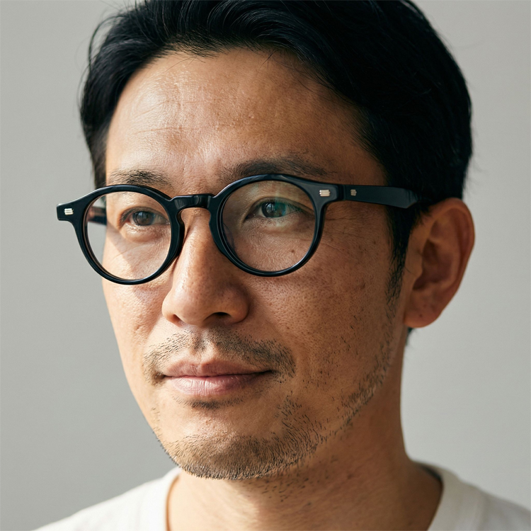 Eterlens│上品に映えるレトロなラウンド型メガネ