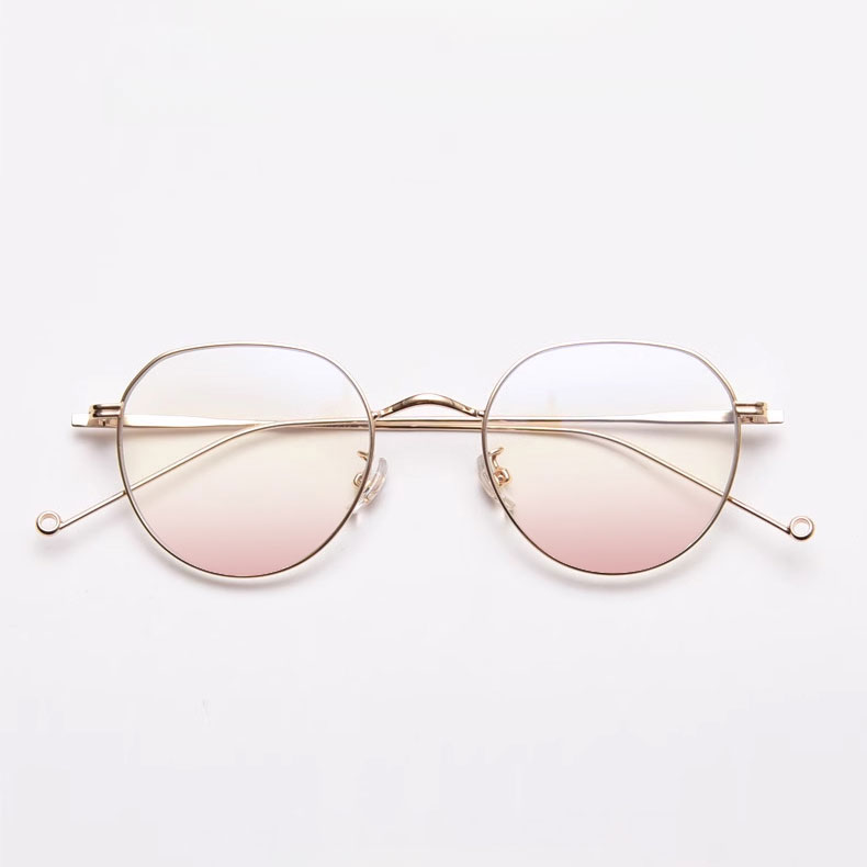 【チーク効果・美肌見せ】Eterlens 度付きメガネ レディース おしゃれ | 血色感チークカラーレンズ | チタン超軽量フレーム・大人可愛いラウンド型 - 商品画像 7/11 (Round RxReady)