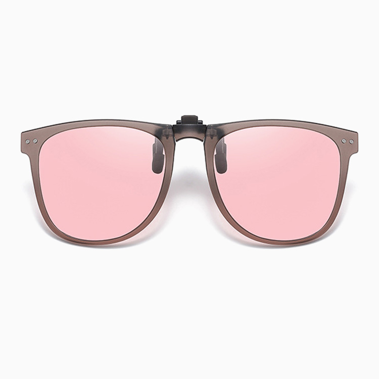 Eterlens｜リベット付きメタルフレーム｜偏光・眩しさ対策｜跳ね上げ式折りたたみクリップオンサングラス