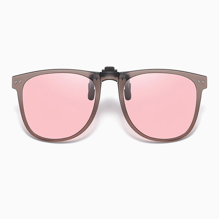 Eterlens｜リベット付きメタルフレーム｜偏光・眩しさ対策｜跳ね上げ式折りたたみクリップオンサングラス