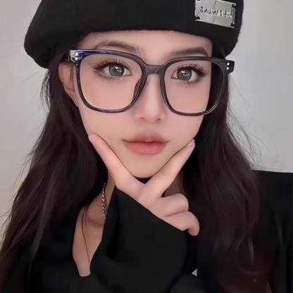 Eterlens｜ビッグフレームのチークメガネ｜小顔効果