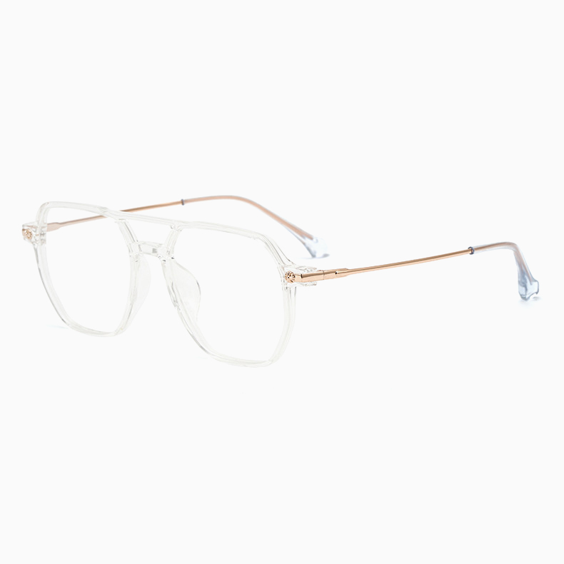 Eterlens｜11.9gユニセックスダブルブリッジアビエーター型メガネ｜度付き対応｜高級感漂う