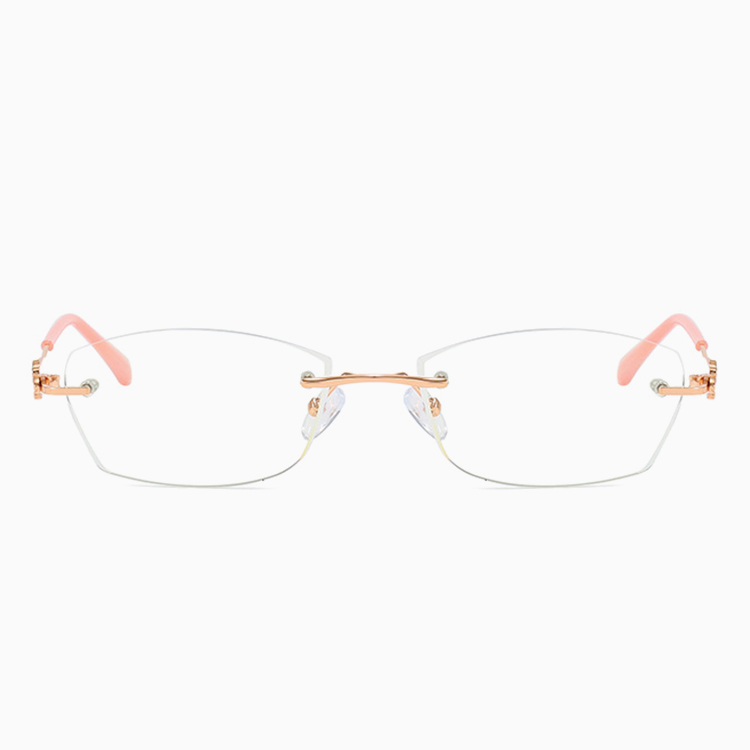 Eterlens｜バタフライモチーフ付きリムレス老眼鏡｜ブルーライトカット｜落ち着きのある大人スタイル