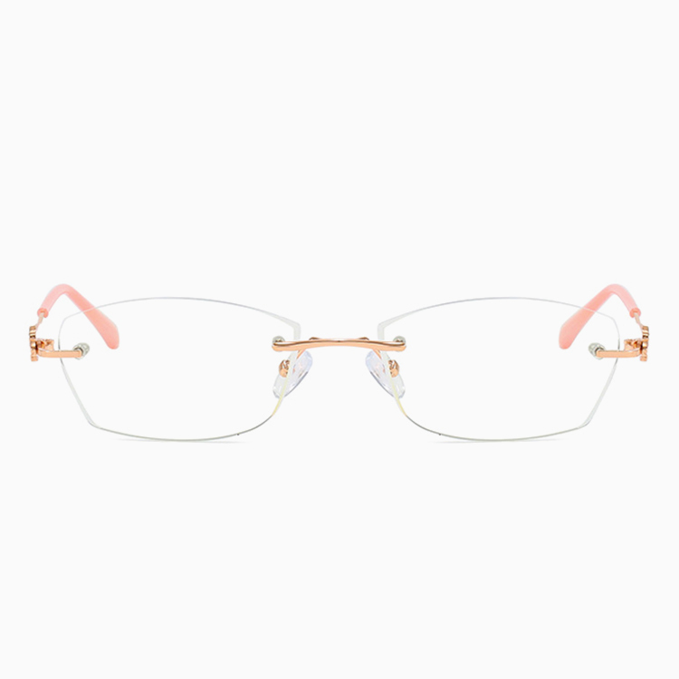 Eterlens｜バタフライモチーフ付きリムレス老眼鏡｜ブルーライトカット｜落ち着きのある大人スタイル