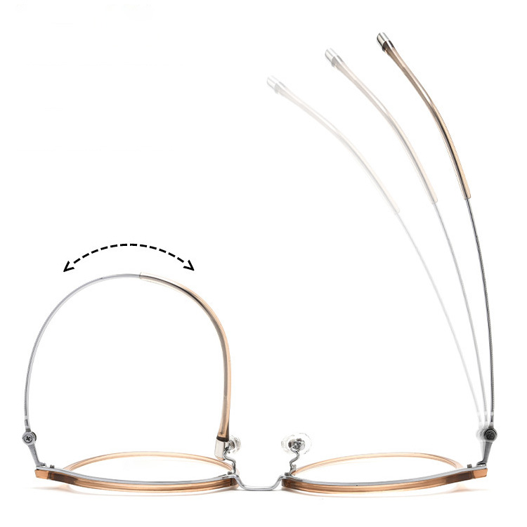 CROWN｜9.3g 超軽量ナチュラル風メガネ｜レトロスタイル | Round RxReady - 商品画像 5/11