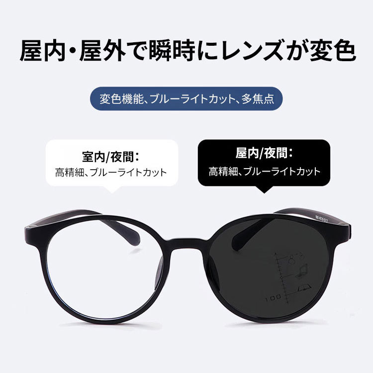 Eterlens 調光・多焦点ブルーライトカット老眼鏡-Eterlens