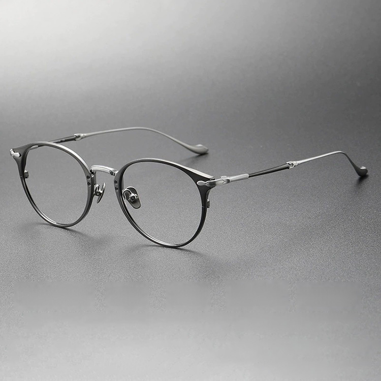 Eterlens｜レトロ風チタンメガネ｜度付き対応｜匠の技が光る一本