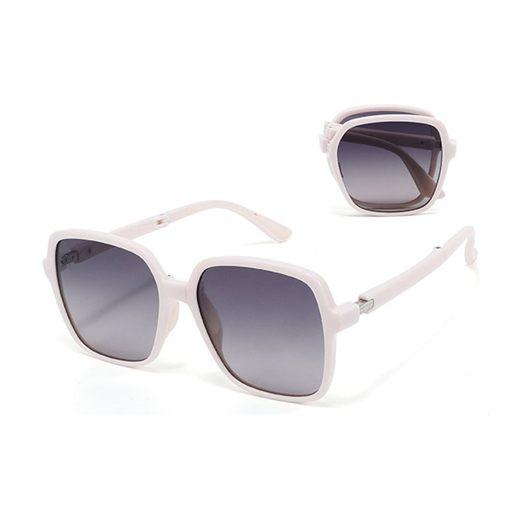 Eterlens | 大きめスクエアフレーム | グラデーションレンズ | 折りたたみ可能 UV400 サングラス