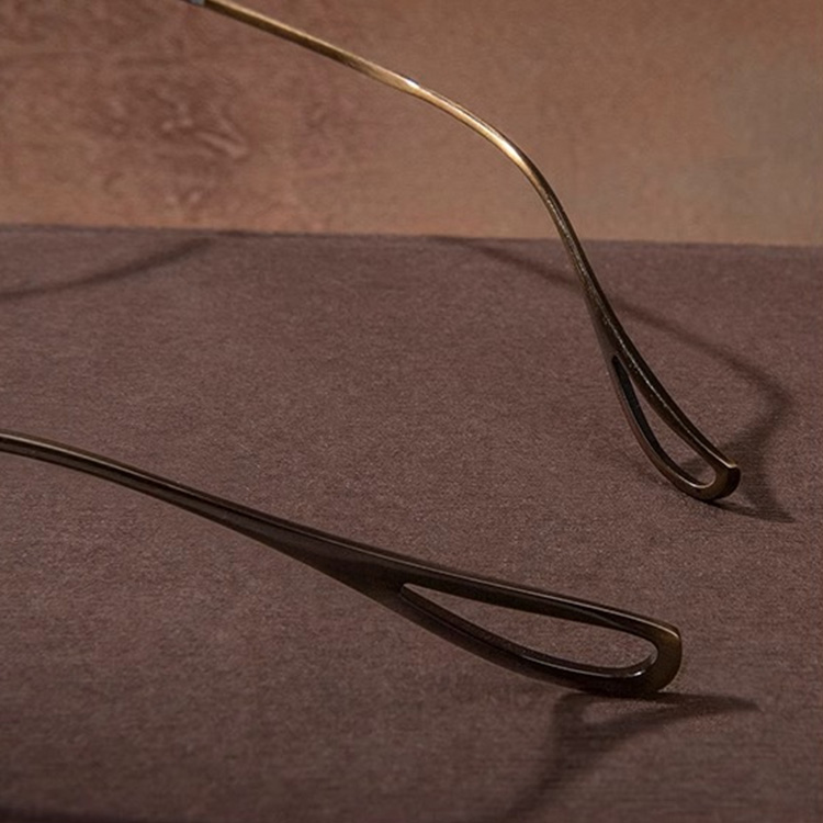 時の円環コレクション｜10.5g レトロ風彫刻模様付きメガネ｜匠の技が光る一本 | Round RxReady - 商品画像 4/15