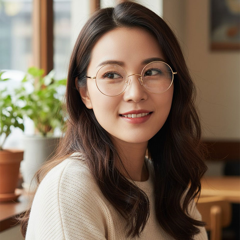 時の円環コレクション | 7g クラシックなレトロラウンドアメガネ | 軽量で快適 | Round FoldLite - 商品画像 4/13