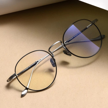 Eterlens｜デザイナーシリーズ超軽量チタンメガネ｜度付き対応｜レトロスタイル