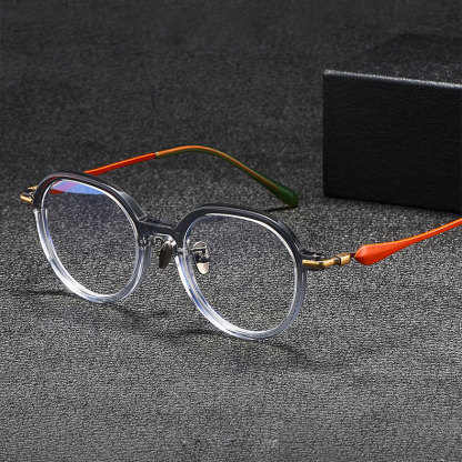 Eterlens|ミニマルなチタン製小さめメガネ|クラシックレトロ